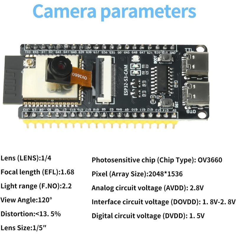 ESP32-S3-CAM Board With OV3660 - Esp32 Wifi Bluetooth Module review and price