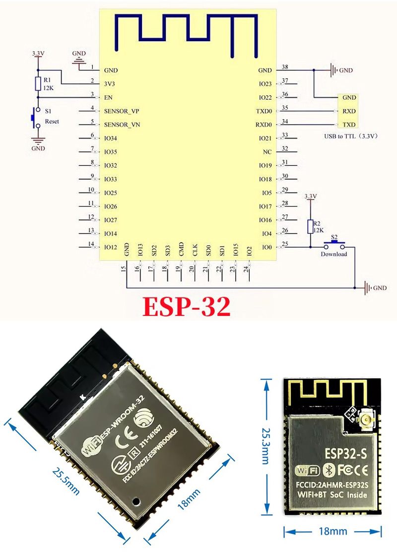 ESP32 ESP-32S ESP-12E ESP-12F  - Esp8266 review and price